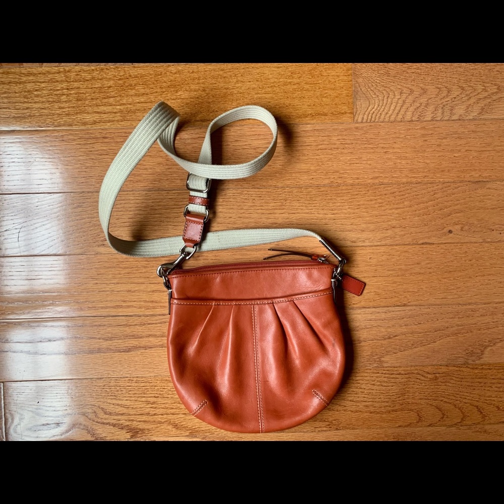 Coach orange cross body bag